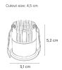 Downlight σποτ 9W 3CCT σε μαύρη απόχρωση D: 5,1x5,2cm X00370B