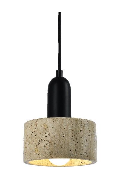InLight Κρεμαστό φωτιστικό γκρι από travertine marble 1XΕ27 D:15 x 20cm 4086