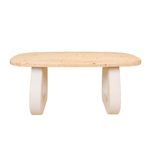 ΤΡΑΠΕΖΙ ΞΥΛΟ-MDF ΛΕΥΚΟ-ΦΥΣΙΚΟ 180x90x76cm Eurolamp 810-00022
