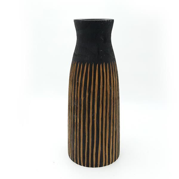 ΒΑΖΟ ΞΥΛΙΝΟ ΜΑΥΡΟ-ΚΑΦΕ 14x37cm Eurolamp 819-00406