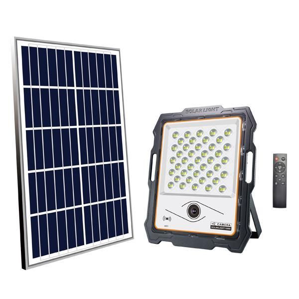 ΠΡΟΒΟΛΕΑΣ LED 100W SMD ΗΛΙΑΚΟΣ ΜΕ ΚΑΜΕΡΑ DC5V 6500K IP65 ΜΑΥΡΟΣ PLUS Eurolamp 147-69594