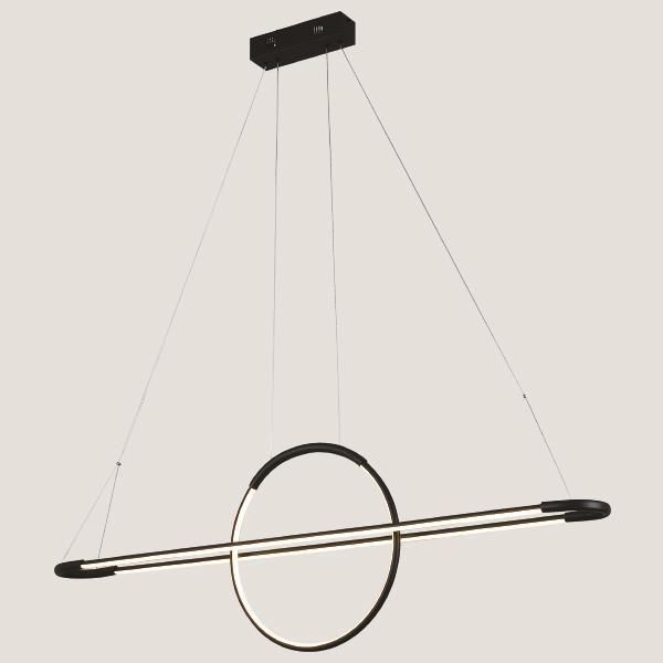 ΦΩΤΙΣΤΙΚΟ ΚΡΕΜΑΣΤΟ ΓΡΑΜΜΙΚΟ LED 45W 3000Κ 120X150 ΜΑΥΡΟ ARTE ILLUMINA Eurolamp 144-16001
