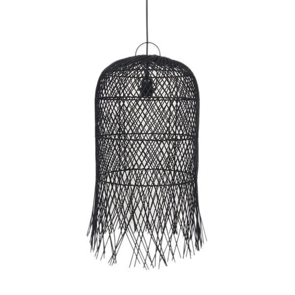 ΦΩΤΙΣΤΙΚΟ ΚΡΕΜΑΣΤΟ ΜΟΝΟΦΩΤΟ Ε27 MAX 60W Ø33x210mm RATTAN ΜΑΥΡΟ ARTE ILLUMINA KAI Eurolamp 144-33027