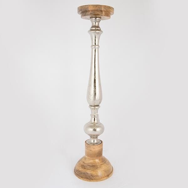ΚΗΡΟΠΗΓΙΟ ΞΥΛΟ-ΜΕΤΑΛΛΟ ΦΥΣΙΚΟ- ΑΣΗΜΙ 17x17x64cm Eurolamp 752-23026