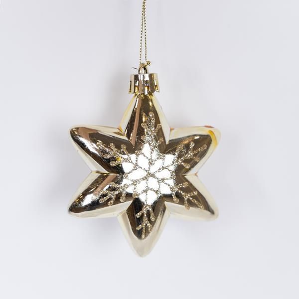 ΑΣΤΕΡΑΚΙ, ΧΡΥΣΟ, ΣΕΤ 4ΤΜΧ, 5cm (TOP 120) Eurolamp 600-46535