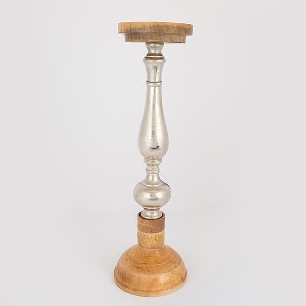 ΚΗΡΟΠΗΓΙΟ ΞΥΛΟ-ΜΕΤΑΛΛΟ ΦΥΣΙΚΟ- ΑΣΗΜΙ 15x15x51cm Eurolamp 752-23027