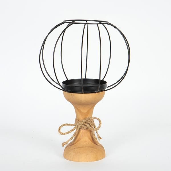 ΚΗΡΟΠΗΓΙΟ ΞΥΛΙΝΟ ΚΑΦΕ 20.5x20.5x32cm Eurolamp 752-23023