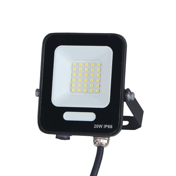 ΠΡΟΒΟΛΕΑΣ LED SMD 20W ΜΑΥΡΟΣ IP66 4000K PLUS Eurolamp 147-69004