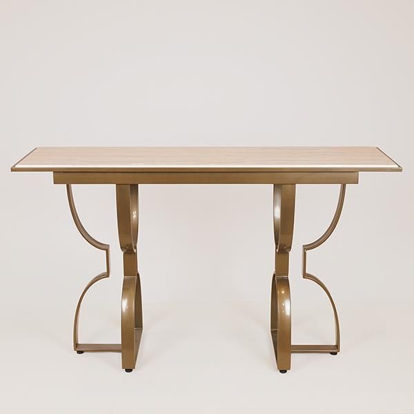 ΚΟΝΣΟΛΑ ΜΕΤΑΛΛΙΚΗ ΧΡΥΣΗ- ΛΕΥΚΗ 140x40x80cm Eurolamp 750-39562