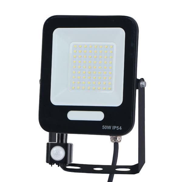 ΠΡΟΒΟΛΕΑΣ LED 50W SMD ΜΕ ΠΕΡΙΣΤΡΕΦΟΜΕΝΟ ΑΝΙΧΝΕΥΤΗ ΚΙΝΗΣΗΣ ΜΑΥΡΟΣ IP54 4000K PLUS Eurolamp 147-69070