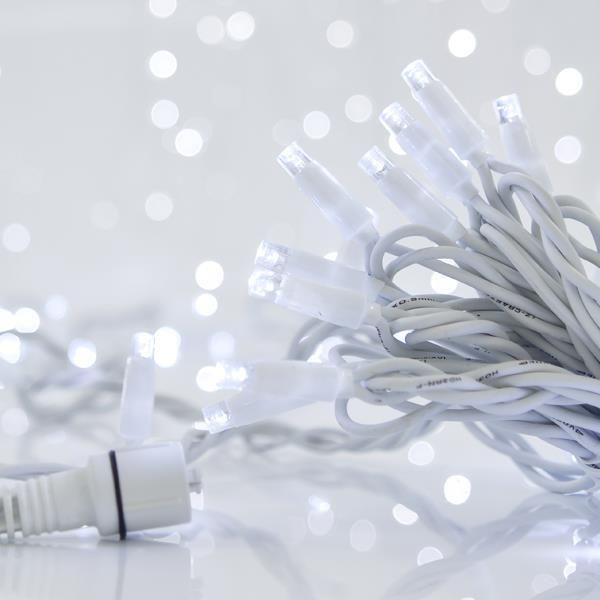 ΣΕΙΡΑ, 100 LED 5mm ΜΕ ΚΑΛΥΜΜΑ, 230V, 3 ΕΠΕΚΤΑΣΕΙΣ ΕΩΣ 9 ΣΕΤ, ΛΕΥΚΟ ΚΑΟΥΤΣΟΥΚ ΚΑΛΩΔΙΟ, ΛΕΥΚΟ LED ANA 10cm, ΠΡΟΕΚΤΑΣΗ ΠΑΡΟΧΗΣ 1.5m, ΙΡ65 Eurolamp 600-11101