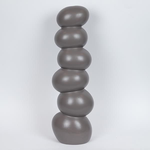 ΒΑΖΟ ΚΕΡΑΜΙΚΟ ΣΚΟΥΡΟ ΓΚΡΙ 20.5x17.1x65.3cm Eurolamp 752-20402