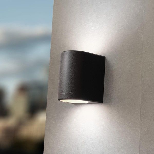 FUMAGALLI MARTA 160 2L ΑΠΛΙΚΑ ΤΟΙΧΟΥ UP/DOWN 2XGX53 LED 3W 3CCT(3000K-4000K-6500) 192X164mm ΜΑΥΡΗ Eurolamp 145-26276