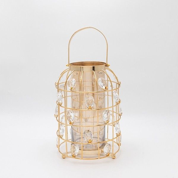 ΦΑΝΑΡΙ ΜΕΤΑΛΛΙΚΟ ΧΡΥΣΟ 20x27cm Eurolamp 819-00251