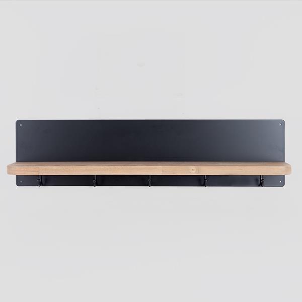 ΡΑΦΙ ΤΟΙΧΟΥ ΜΕΤΑΛΛΙΚΟ ΜΑΥΡΟ 60x11x15cm Eurolamp 750-31532