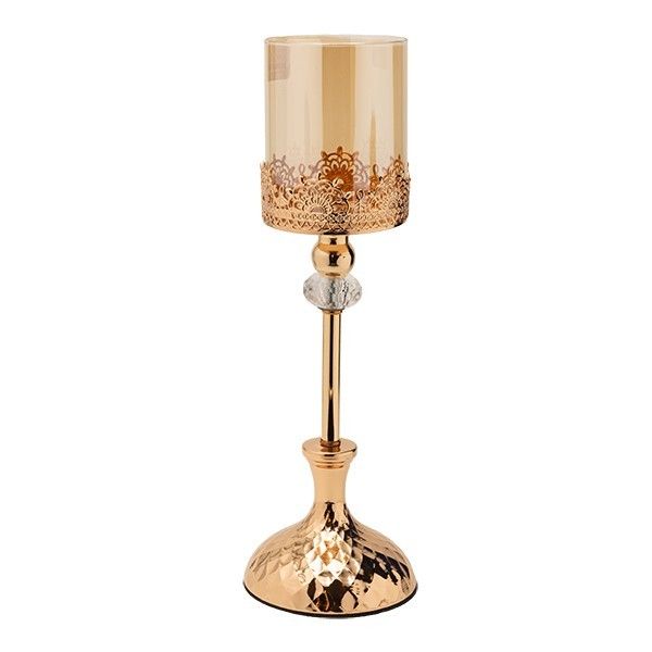 ΚΗΡΟΠΗΓΙΟ ΜΕΤΑΛΛΙΚΟ ΧΡΥΣΟ 12x12x40cm Eurolamp 819-01874