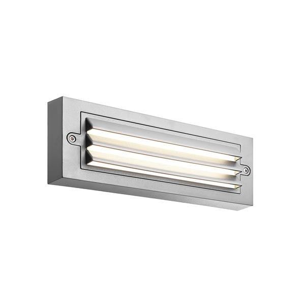 ΦΩΤΙΣΤΙΚΟ ΤΟΙΧΟΥ ΜΕ ΓΡΙΛΙΕΣ LED 6W 255X42X90 3CCT IP65 ΓΚΡΙ ARTE ILLUMINA SENARIO Eurolamp 145-52110