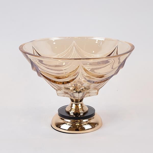 ΜΠΩΛ ΜΕΤΑΛΛΙΚΟ - ΓΥΑΛΙΝΟ ΧΡΥΣΟ 29x22cm Eurolamp 754-11024