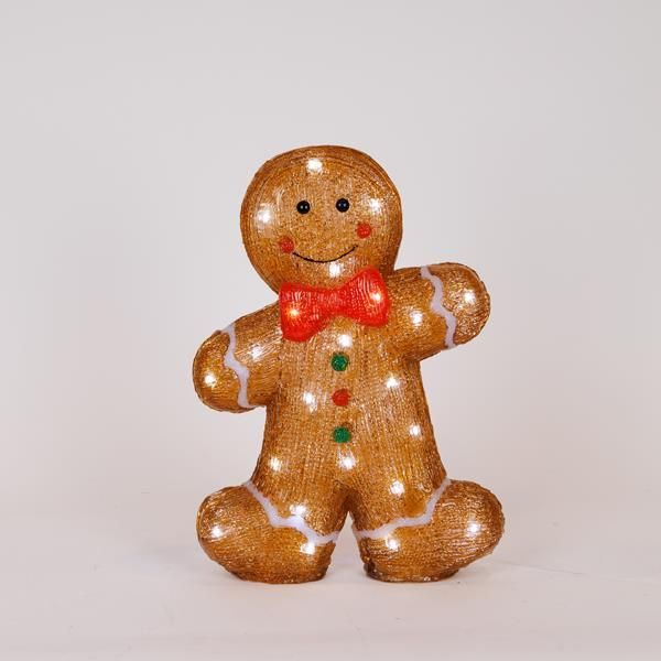 ΑΚΡΥΛΙΚΟΣ GINGERBREAD, ΜΕΤΑΣΧΗΜΑΤΙΣΤΗ, 40 ΛΕΥΚΑ LED, 28x8x37cm, ΠΡΟΕΚΤΑΣΗ ΠΑΡΟΧΗΣ 5m, IP44 Eurolamp 600-47214