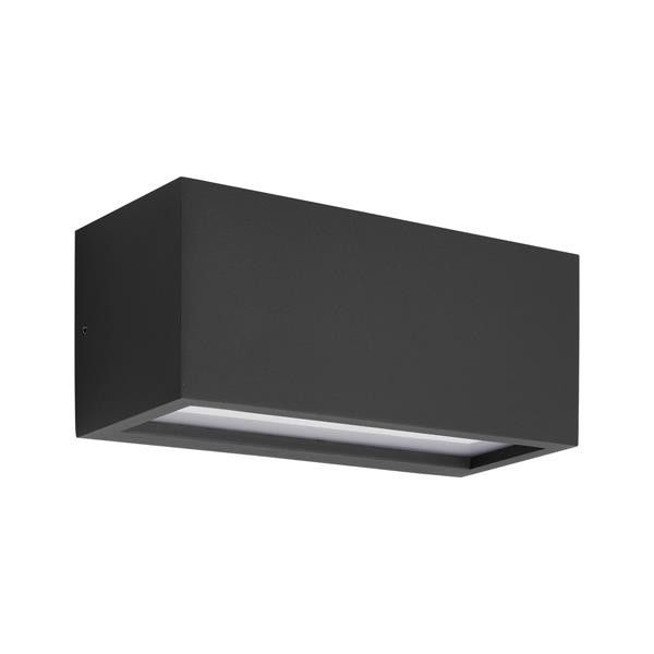 ΑΠΛΙΚΑ ΤΟΙΧΟΥ 1XΕ27 250X110X110mm IP54 ΜΑΥΡΗ UP DOWN ARTE ILLUMINA AMIGO Eurolamp 145-20633