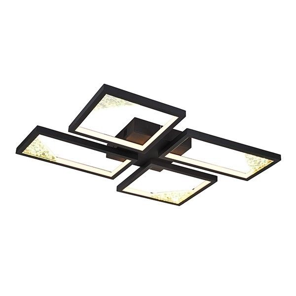 ΦΩΤΙΣΤΙΚΟ ΟΡΟΦΗΣ ΑΛΟΥΜΙΝΙΟ LED 36W 1400Lm 3000K 448X578mm ΜΑΥΡΟ ARTE ILLUMINA SQUARE Eurolamp 144-46061