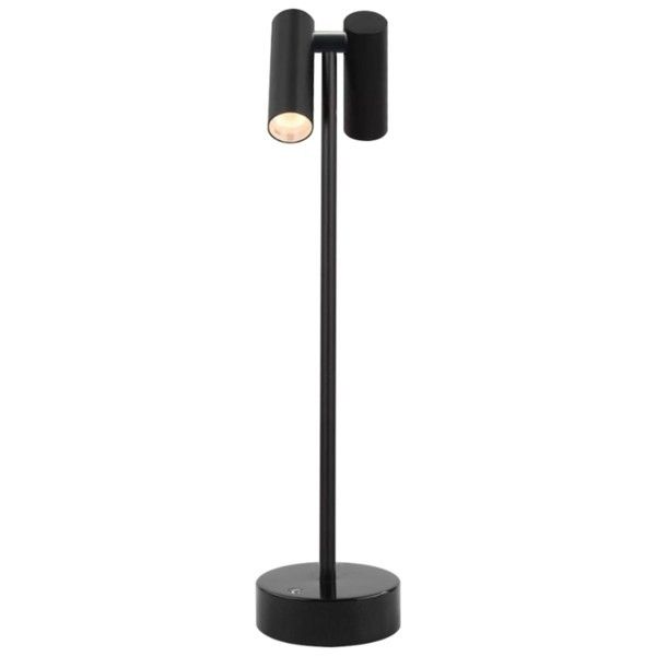 ΠΟΡΤΑΤΙΦ ΑΦΗΣ ΕΠΑΝΑΦΟΡΤΙΖΟΜΕΝΟ LED ΔΙΠΛΟ 2x1,2w DIMMABLE 3CCT 200Lm ΜΑΥΡΟ ARTE ILLUMINA BINO Eurolamp 144-70029