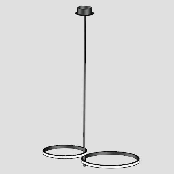 ΦΩΤΙΣΤΙΚΟ ΚΡΕΜΑΣΤΟ 2ΦΩΤΟ LED 30W 600X360X250 ΜΑΥΡΟ ARTE ILLUMINA Eurolamp 144-10029