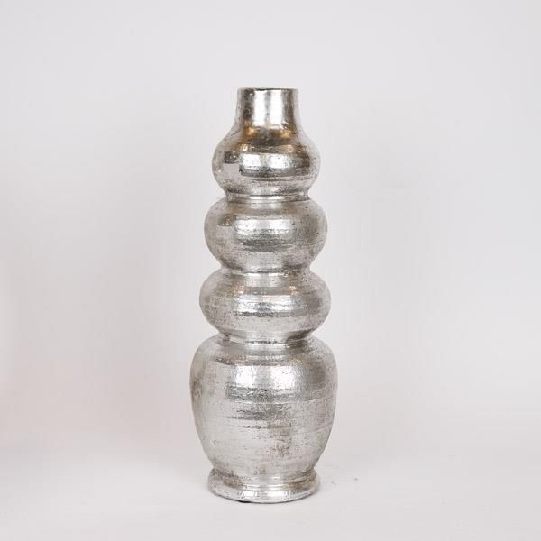 ΒΑΖΟ ΠΗΛΙΝΟ ΑΣΗΜΙ 18x18x48cm Eurolamp 819-00514