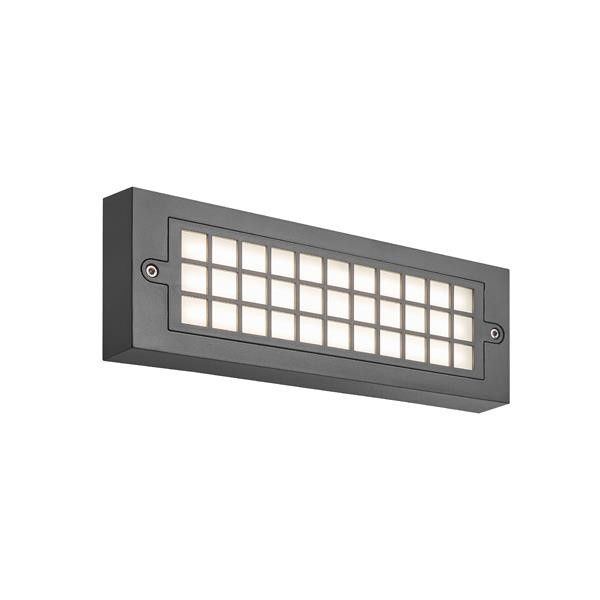 ΦΩΤΙΣΤΙΚΟ ΤΟΙΧΟΥ LED 6W 255X30X90 3CCT IP65 ΓΡΑΦΙΤΗΣ ARTE ILLUMINA SENARIO Eurolamp 145-52119