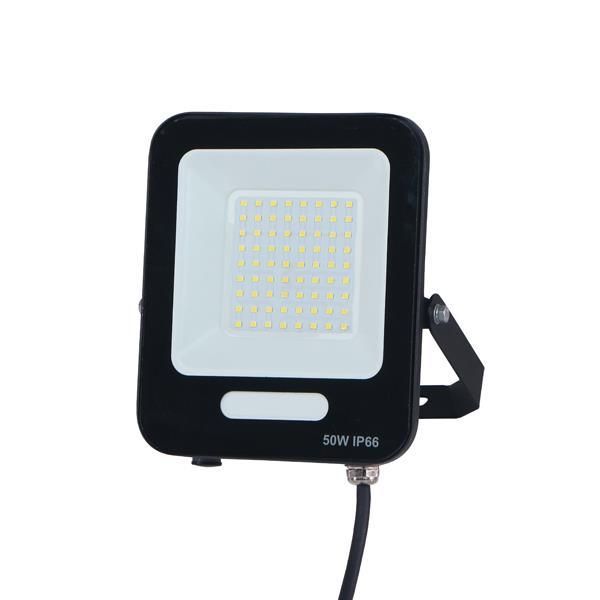 ΠΡΟΒΟΛΕΑΣ LED SMD 50W ΜΑΥΡΟΣ IP66 4000K PLUS Eurolamp 147-69010