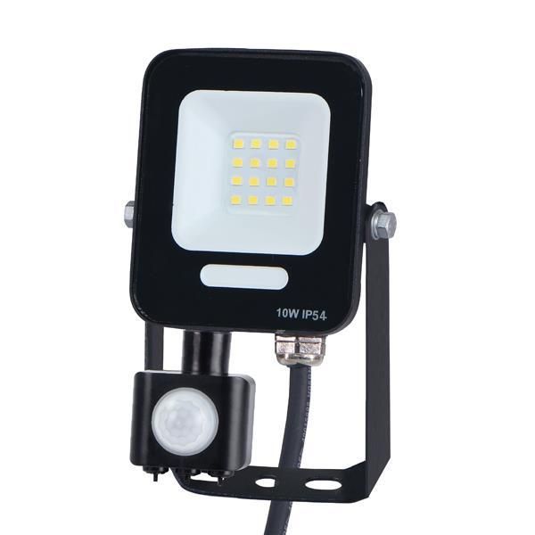 ΠΡΟΒΟΛΕΑΣ LED 10W SMD ΜΕ ΠΕΡΙΣΤΡΕΦΟΜΕΝΟ ΑΝΙΧΝΕΥΤΗ ΚΙΝΗΣΗΣ ΜΑΥΡΟΣ IP54 4000K PLUS Eurolamp 147-69061
