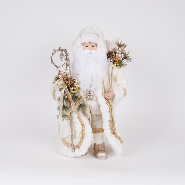 ΑΗ ΒΑΣΙΛΗΣ ΜΕ ΛΕΥΚΗ ΓΟΥΝΙΝΗ ΚΑΠΑ, 46CM Eurolamp 600-47084