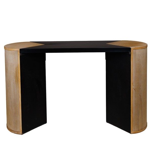 ΚΟΝΣΟΛΑ ΜΕΤΑΛΛΙΚΗ - ΞΥΛΙΝΗ ΜΑΥΡΗ - NATURAL 140x40.5x81cm Eurolamp 810-00038