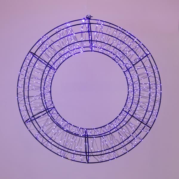 ΣΤΕΦΑΝΙ 38cm, 720 LED, 12V ΜΕΤΑΣΧΗΜΑΤΙΣΤΗ, TIMER, ΜΑΥΡΟΣ ΜΕΤΑΛΛΙΚΟΣ ΣΚΕΛΕΤΟΣ, ΜΑΥΡΟ ΧΑΛΚΙΝΟ ΚΑΛΩΔΙΟ, ΜΩΒ LED, ΠΡΟΕΚΤΑΣΗ ΠΑΡΟΧΗΣ 5m, IP44 Eurolamp 600-22542