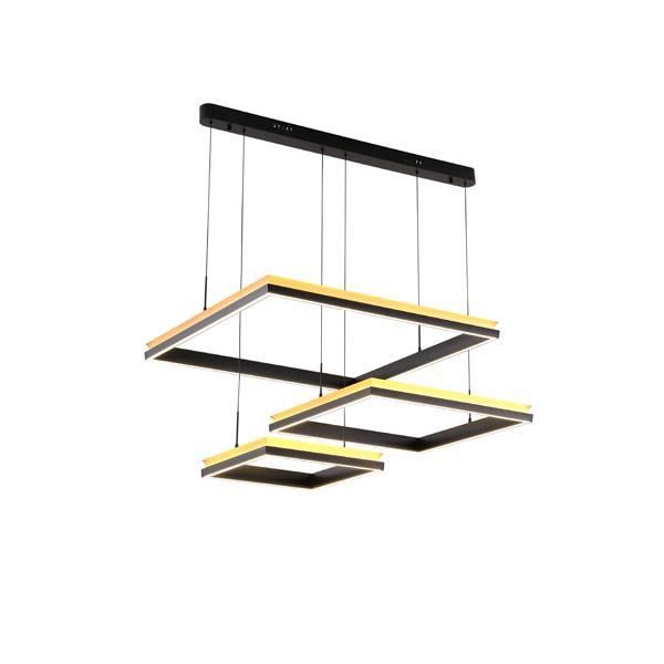 ΦΩΤΙΣΤΙΚΟ ΚΡΕΜΑΣΤΟ ΓΡΑΜΜΙΚΟ LED 135W 8100Lm 3000K 1060X1500mm ΜΑΥΡΟ-ΧΡΥΣΟ ARTE ILLUMINA SERENITY Eurolamp 144-18065