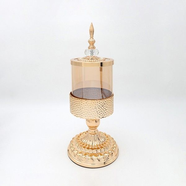 ΦΟΝΤΑΝΙΕΡΑ ΓΥΑΛΙΝΗ ΜΕ ΜΕΤΤΑΛΟ ΧΡΥΣΟ 15x40cm Eurolamp 819-00256