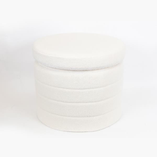 ΣΚΑΜΠΟ ΒΕΛΟΥΔΟ ΛΕΥΚΟ ΑΝΑΔΙΠΛΟΥΜΕΝΟ 56x56x45cm Eurolamp 750-10043