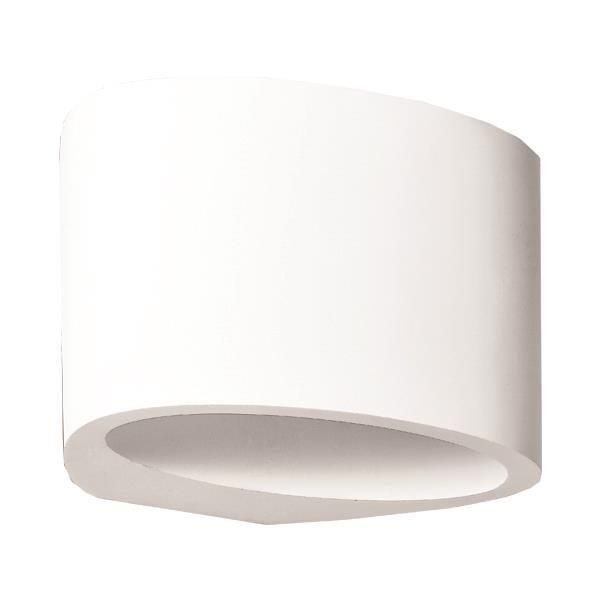 ΑΠΛΙΚΑ ΤΟΙΧΟΥ ΟΒΑΛ MEDIUM ΓΥΨΙΝΗ G9 1x6W 150x120x100 Eurolamp 147-53300