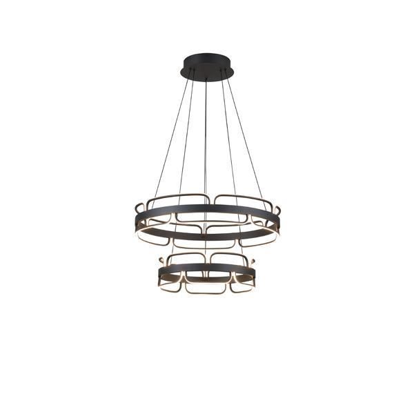 ΦΩΤΙΣΤΙΚΟ ΚΡΕΜΑΣΤΟ ΟΒΑΛ LED 85W 5100Lm 3000K Φ600X1500mm ΜΑΥΡΟ ARTE ILLUMINA LUCEO Eurolamp 144-18075