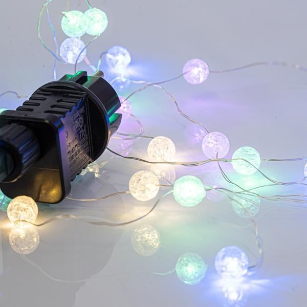 ΚΟΥΡΤΙΝΑ, 140 MINI LED, ΚΡΑΚΕΛΕ ΜΠΑΛΕΣ 1.3cm, 31V ΜΕΤΑΣΧΗΜΑΤΙΣΤΗ, 4 ΕΠΕΚΤΑΣΕΙΣ ΕΩΣ 3 ΣΕΤ, ΑΣΗΜΙ ΧΑΛΚΙΝΟ ΚΑΛΩΔΙΟ, ΧΡΩΜΑΤΙΣΤΟ LED (H150 x W100cm, 10 ΣΕΙΡΕΣ x 14 LED), ΠΡΟΕΚΤΑΣΗ ΠΑΡΟΧΗΣ 3m, IP44 Eurolamp 600-11434