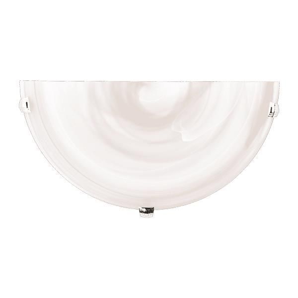 ΑΠΛΙΚΑ ΤΟΙΧΟΥ ΓΥΑΛΙ 1XΕ27 Max 15W Φ300x90mm ΛΕΥΚΟ-ΑΣΗΜΙ ARTE ILLUMINA ERIS Eurolamp 145-22410