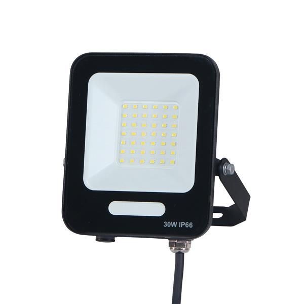 ΠΡΟΒΟΛΕΑΣ LED SMD 30W ΜΑΥΡΟΣ IP66 6500K PLUS Eurolamp 147-69006