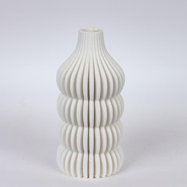 ΒΑΖΟ ΠΟΡΣΕΛΑΝΙΝΟ 3D ΛΕΥΚΟ 12x12x25cm Eurolamp 752-21097