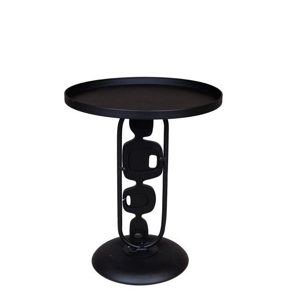 ΤΡΑΠΕΖΙ BOHΘΗΤΙΚΟ ΜΕΤΑΛΛΙΚΟ ΜΑΥΡΟ 50x50x60cm Eurolamp 810-00029