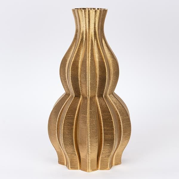 ΒΑΖΟ ΠΟΡΣΕΛΑΝΙΝΟ 3D ΧΡΥΣΟ 19x19x35cm Eurolamp 752-21098