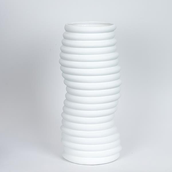 ΒΑΖΟ ΚΕΡΑΜΙΚΟ ΛΕΥΚΟ 17.6x14.3x38cm Eurolamp 752-20401