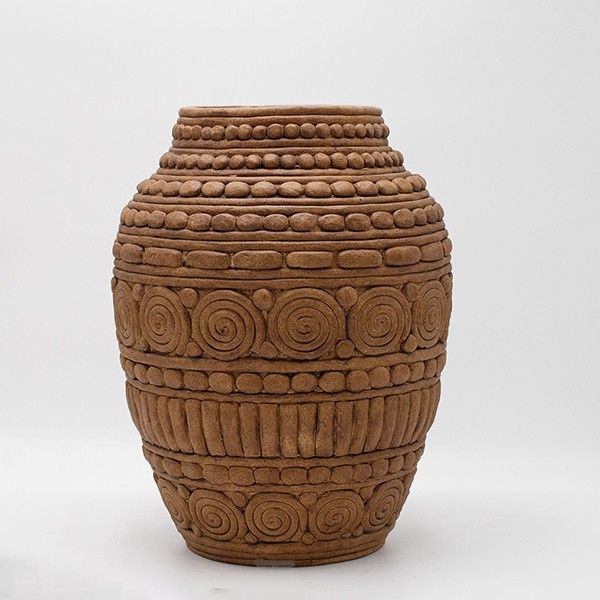 ΒΑΖΟ ΤΣΙΜΕΝΤΕΝΙΟ ΚΑΦΕ 26.5x26.5x34cm Eurolamp 819-00474