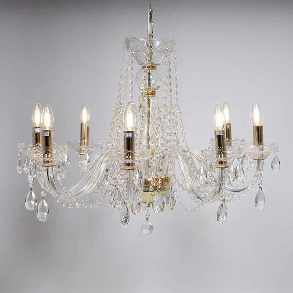 ΠΟΛΥΕΛΑΙΟΣ 8ΦΩΤΟΣ ΜΕ ΚΡΥΣΤΑΛΛΑ ΧΡΥΣΟΣ 82x70cm Eurolamp 757-12026