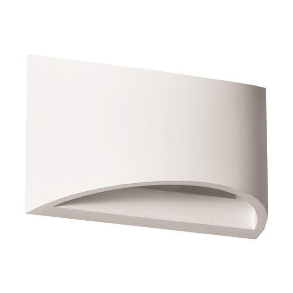 ΑΠΛΙΚΑ ΤΟΙΧΟΥ ΟΒΑΛ MEDIUM ΓΥΨΙΝΗ G9 1x6W 200x80x120mm Eurolamp 147-53302