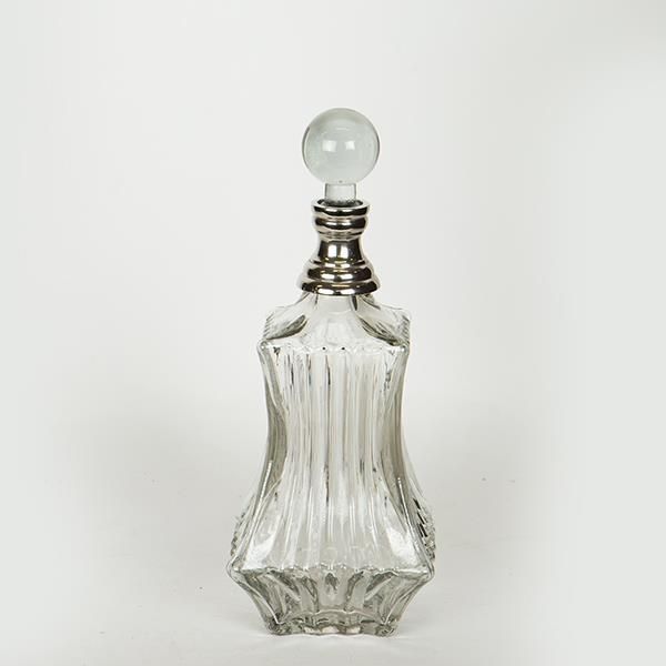 ΚΑΡΑΦΑ ΓΥΑΛΙΝΗ - ΜΕΤΑΛΛΙΚΗ ΑΣΗΜΙ 11x33cm Eurolamp 752-10523
